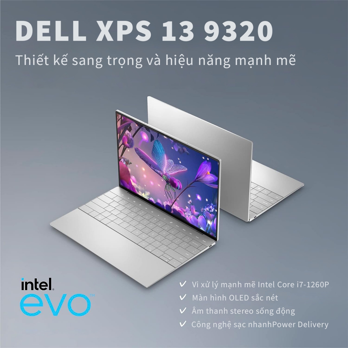 Dell XPS 13 9320 i7-1260P Ram 16GB SSD 512GB 13.4 Inch 3.5K(3456 × 2160) OLED Cảm Ứng